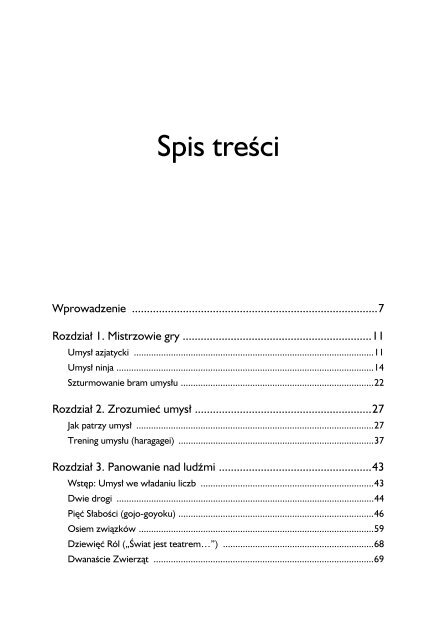 Spis treści