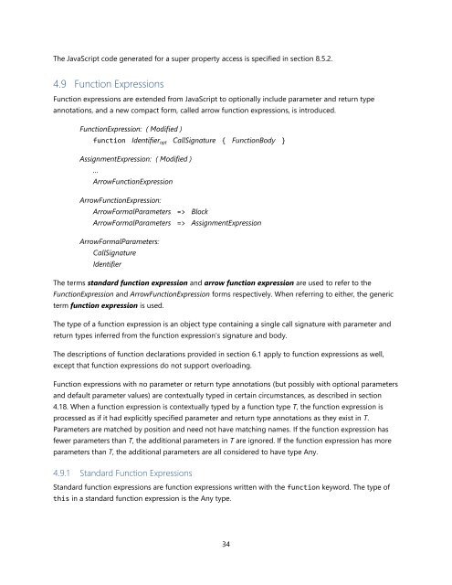 TypeScript Language Specification