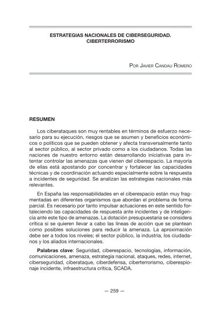 Ciberseguridad. Retos y amenazas a la Seguridad Nacional - IEEE