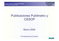 Publicaciones Publimetro y CESOP - Universidad Central de Chile