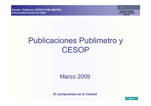 Publicaciones Publimetro y CESOP - Universidad Central de Chile