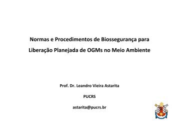 Normas e Procedimentos de Biossegurança para Liberação ... - Iapar