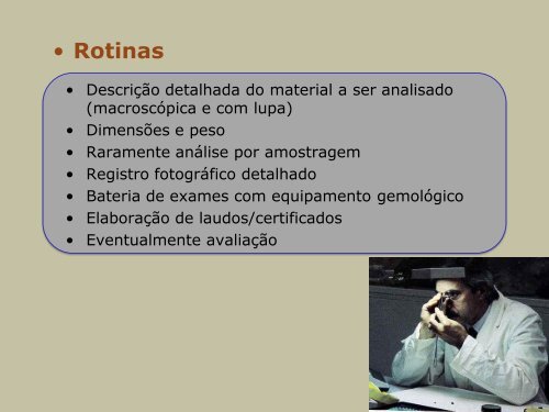 Técnicas gemológicas - Geoturismo Brasil