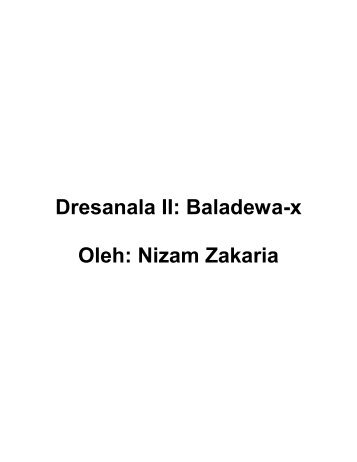 Dresanala II: Baladewa-x Oleh: Nizam Zakaria