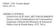 Samayoa Guevara, Hector Humberto. Ensayos sobre la ...