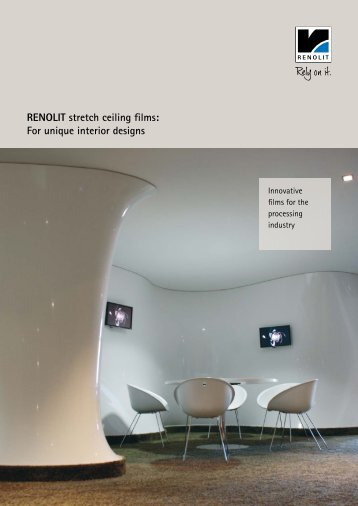 RENOLIT stretch ceiling films: For unique interior designs