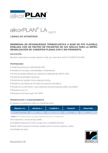 alkorPLAN LA 35177 - RENOLIT WATERPROOFING