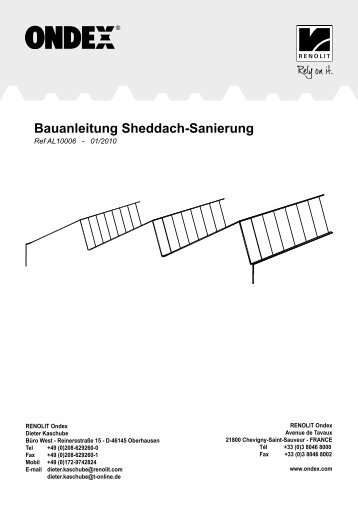 Bauanleitung Sheddach-Sanierung - Renolit