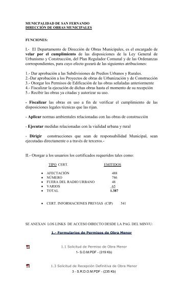 Dirección de Obras Municipales (DOM) - Municipalidad de San ...