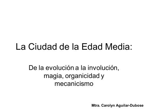 La Ciudad de la Edad Media: