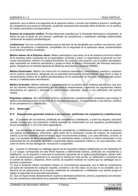 Certificado de aptitud psicofisiológica - ANAC