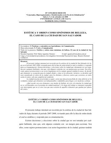 5.5 Estética y orden como sinónimos de belleza. El caso de la ...