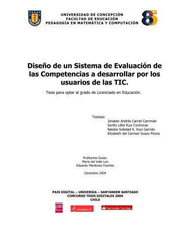 Diseño de un Sistema de Evaluación de las Competencias a ...