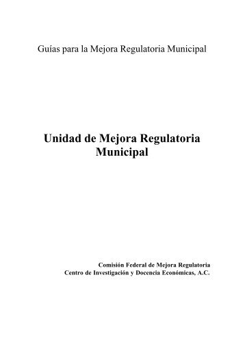 Unidad de Mejora Regulatoria Municipal - Cofemer