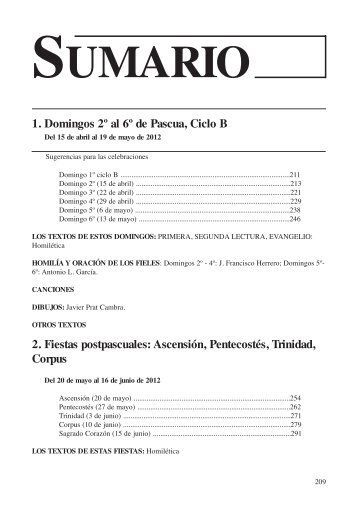 Domingo 6º de Pascua, Ciclo B - Editorial Sal Terrae
