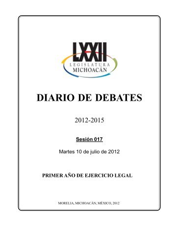 DIARIO DE DEBATES - Congreso del Estado de Michoacán