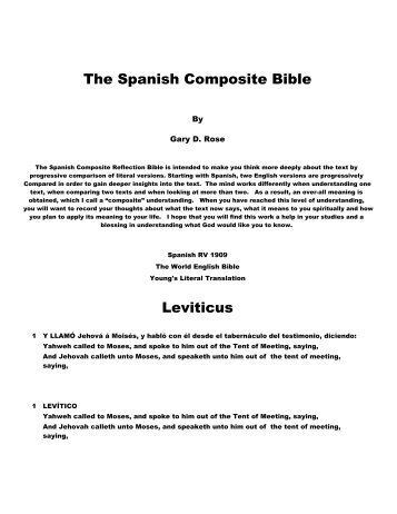 The Spanish Composite Bible Leviticus - The Composite Bible