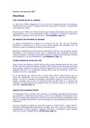 resumen de noticias viernes 09 de marzo de 2007 - Transparencia