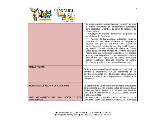 Dirección General - Secretaría de Salud - Gobierno del Distrito ...