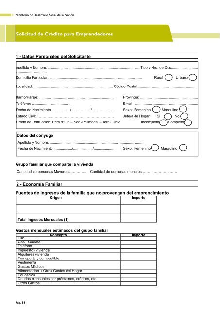 Manual Operativo para Metodologías de Grupos Solidarios