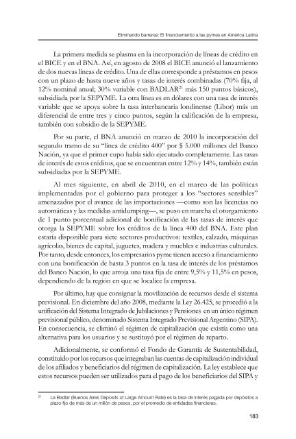 Eliminando barreras: El financiamiento a las pymes en - Cepal