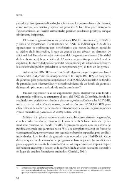 Eliminando barreras: El financiamiento a las pymes en - Cepal