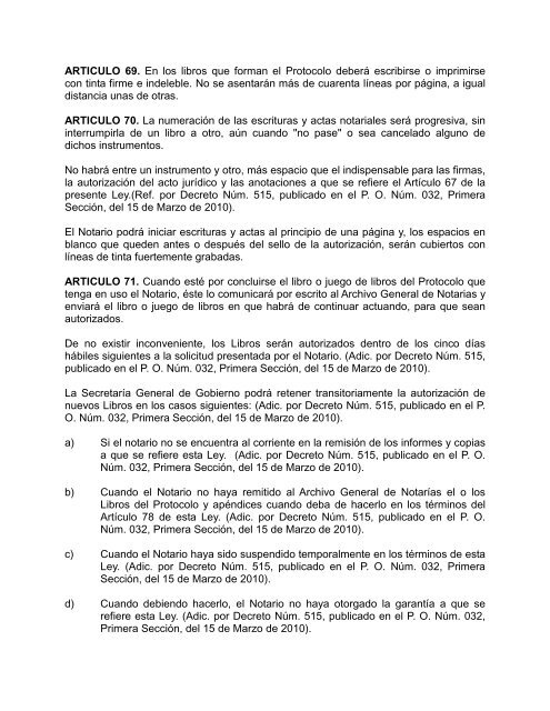 Ley del Notariado del Estado de Sinaloa - Gobierno del Estado de ...