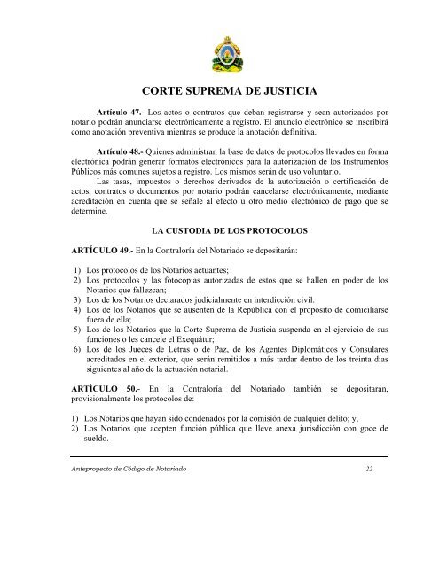 Código del Notariado - Cámara de Comercio e Industria de ...