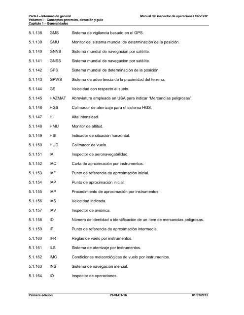 PARTE I – INFORMACIÓN GENERAL VOLUMEN I ... - ICAO