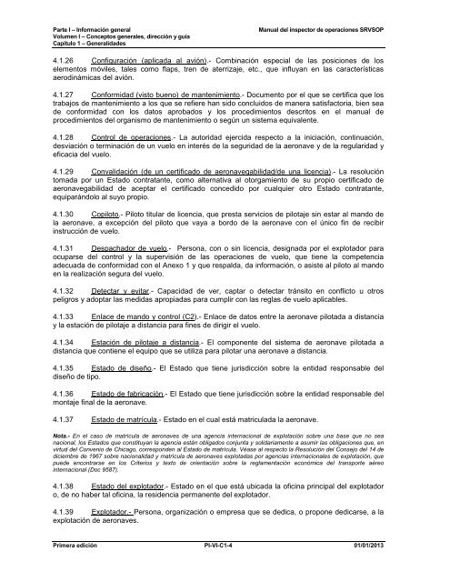 PARTE I – INFORMACIÓN GENERAL VOLUMEN I ... - ICAO