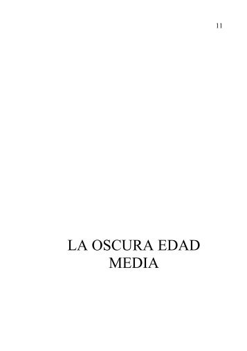 LA OSCURA EDAD MEDIA