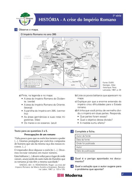 HISTÓRIA - A crise do Império Romano - História em Tempo