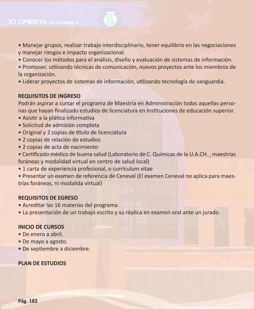 OFERTA ACADÉMICA - Transparencia - Universidad Autónoma de ...