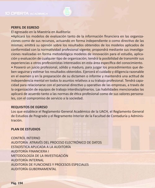 OFERTA ACADÉMICA - Transparencia - Universidad Autónoma de ...