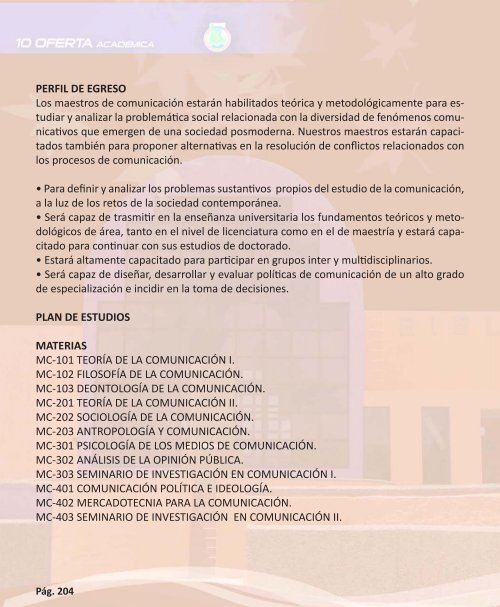 OFERTA ACADÉMICA - Transparencia - Universidad Autónoma de ...