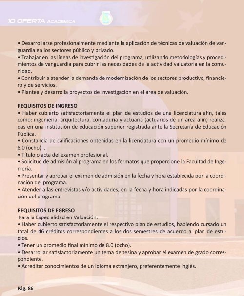 OFERTA ACADÉMICA - Transparencia - Universidad Autónoma de ...