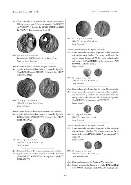 Catál. Gabinete Monedas Griegas - Real Academia de la Historia