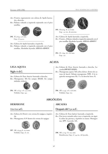 Catál. Gabinete Monedas Griegas - Real Academia de la Historia