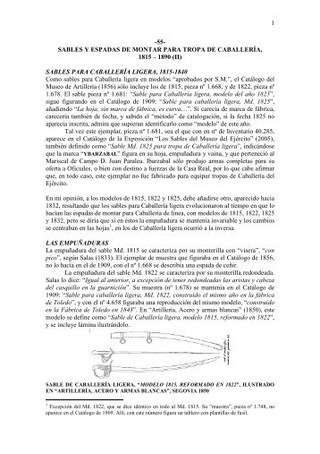 Artículo completo en PDF - Catalogación de armas