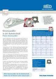 Stromwandler in der Bahntechnik TransportationConverter Solutions