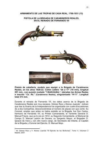 Artículo completo en PDF - Catalogación de armas