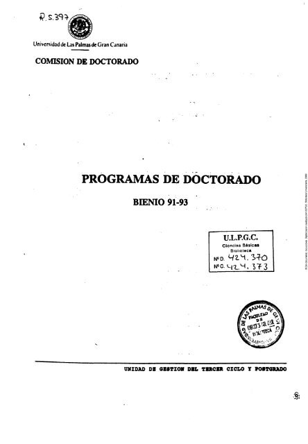 Programa de Doctorado: Bienio 91-93 - Acceda - Universidad de ...