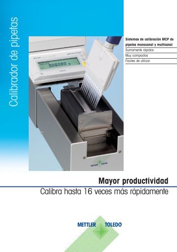 Calibrador de pipetas - Mettler Toledo