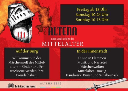 Mittelaltermarkt Flyer - Stadt Altena