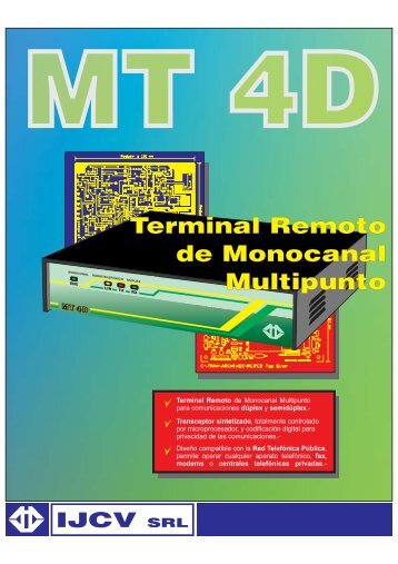 Terminal Remoto de Monocanal Multipunto Terminal Remoto ... - IJCV
