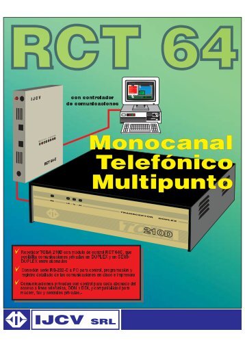 Monocanal Telefónico Multipunto Monocanal Telefónico ... - IJCV