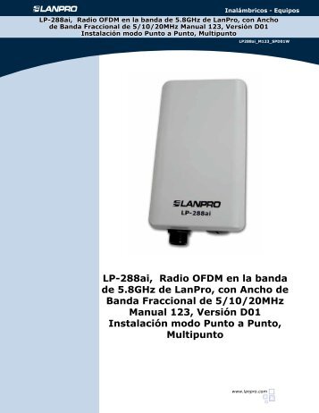 LP-288ai, Radio OFDM en la banda de 5.8GHz de LanPro, con ...