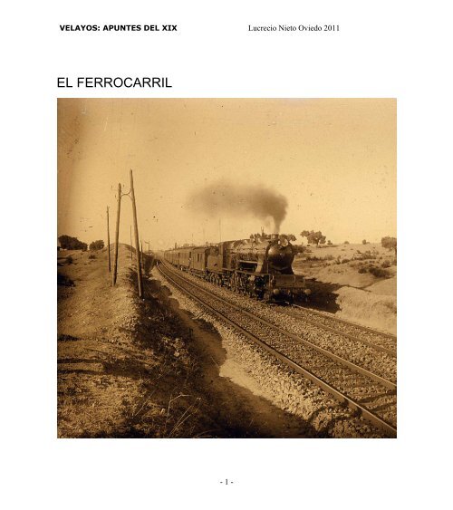 EL FERROCARRIL - Velayos