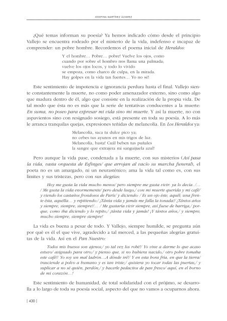 35. Otra mirada a la poesía de César Vallejo, por Josefina Martínez ...