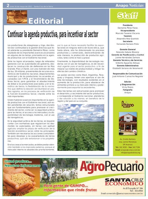 lunes 16 de mayo de 2011 - Asociación de Productores de ...